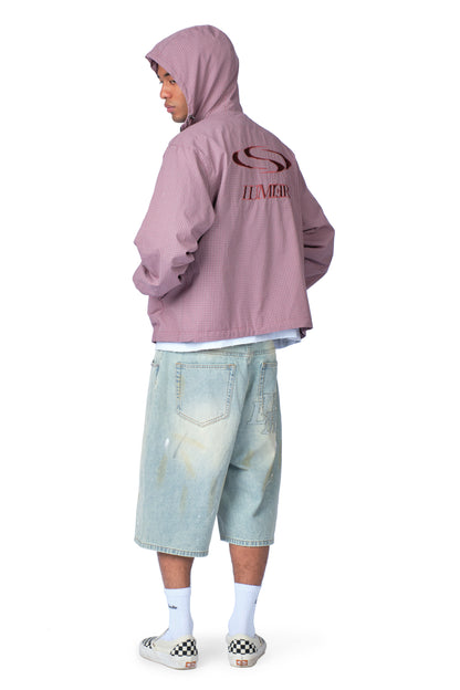 Wave Logo Plaid Windbreaker