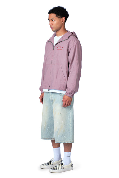 Wave Logo Plaid Windbreaker