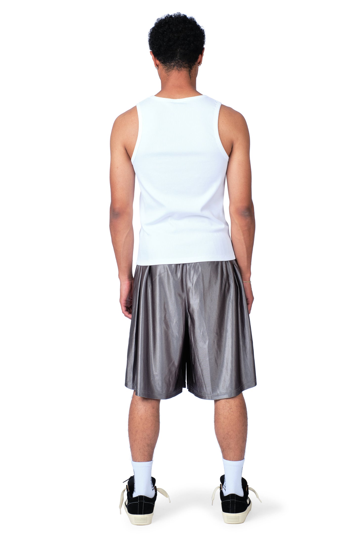 Wave Basketball Shorts Silver