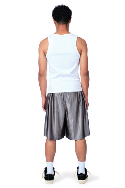 Wave Basketball Shorts Silver