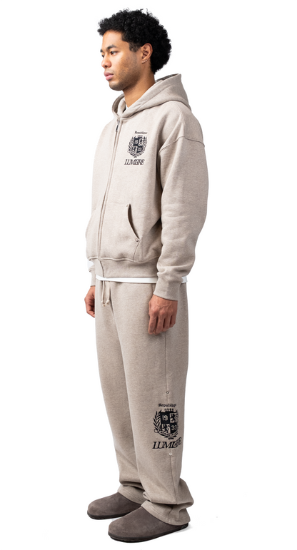 Brown Republique Zipper Tracksuit
