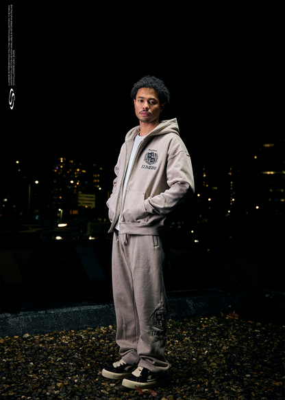 Brown Republique Zipper Tracksuit