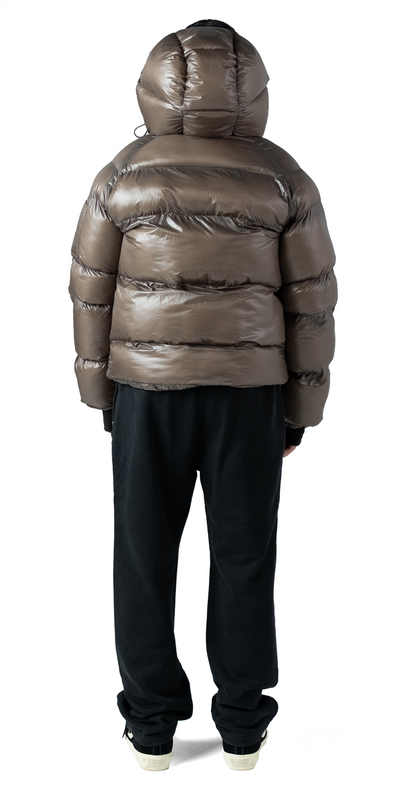Brown Wave Logo Pattern Jacket