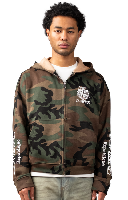 Camo Republique Zipper Hoodie