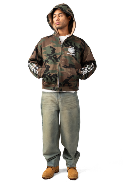 Camo Republique Zipper Hoodie