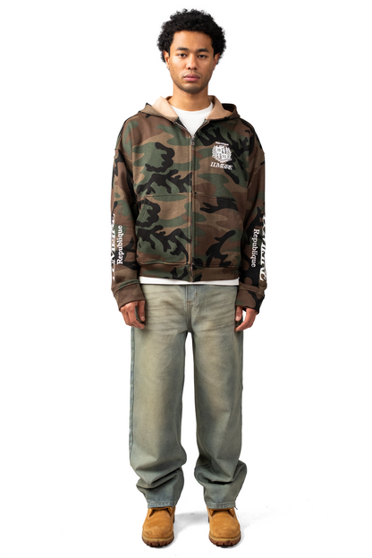 Camo Republique Zipper Hoodie