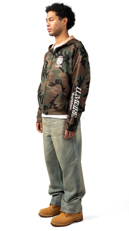 Camo Republique Zipper Hoodie