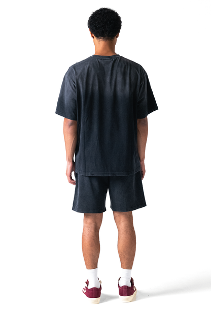 Fade Logo Short Washed Black