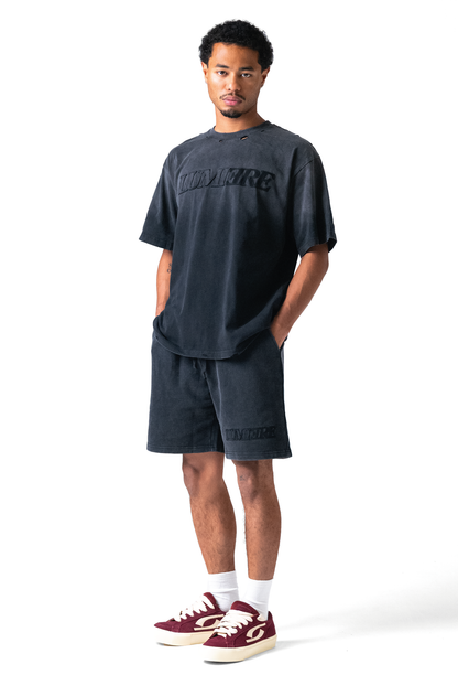 Fade Logo Short Washed Black