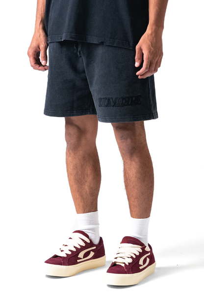 Fade Logo Short Washed Black