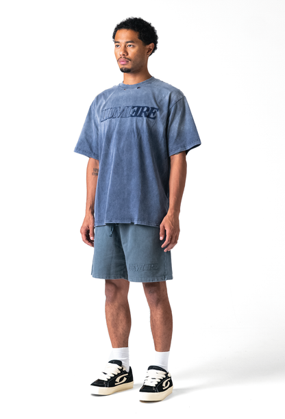 Fade Logo Short Washed Blue