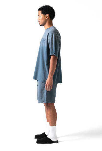 Fade Logo Short Washed Grey
