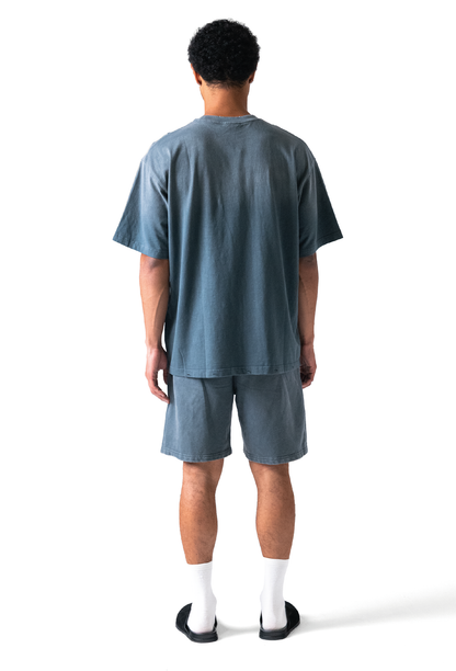 Fade Logo Short Washed Grey