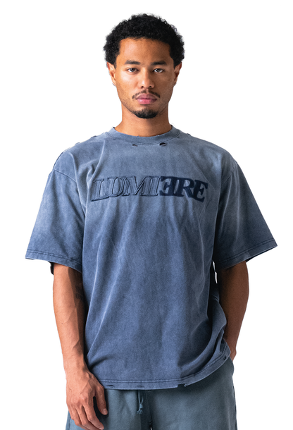 Fade Logo T-shirt Washed Blue