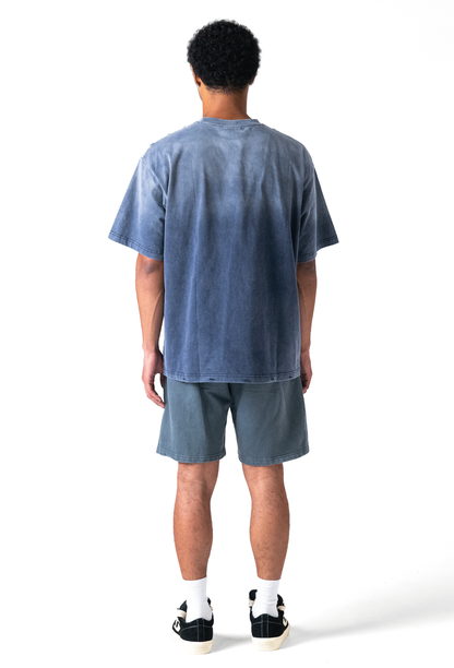 Fade Logo T-shirt Washed Blue