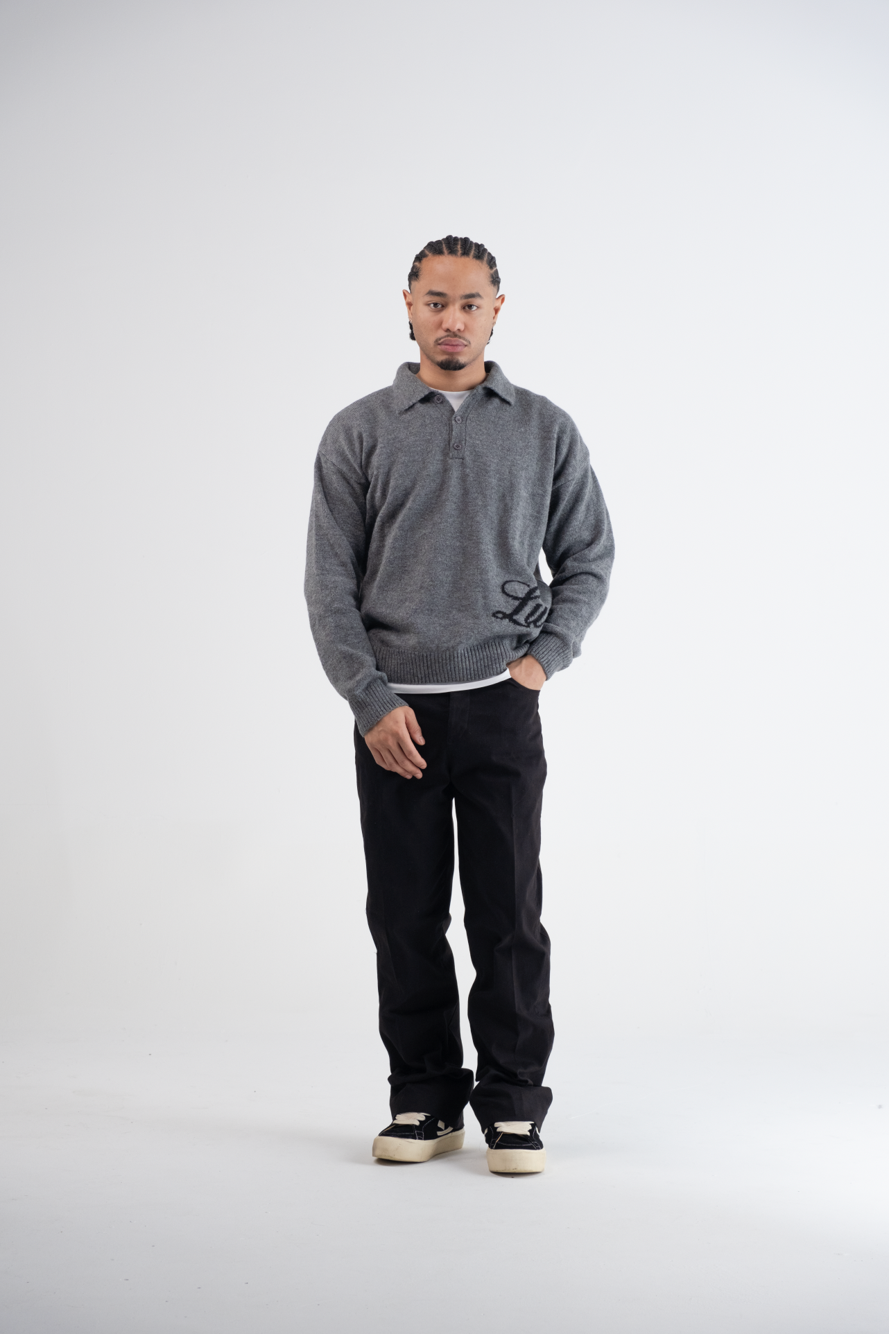 Flared Pantalon Black