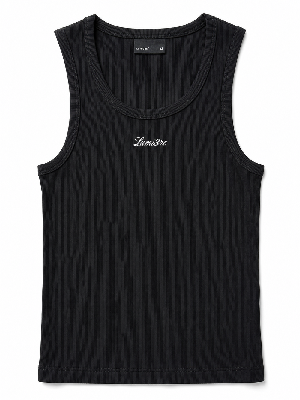 Lumi3re Embroidered Tank Top Black (w)