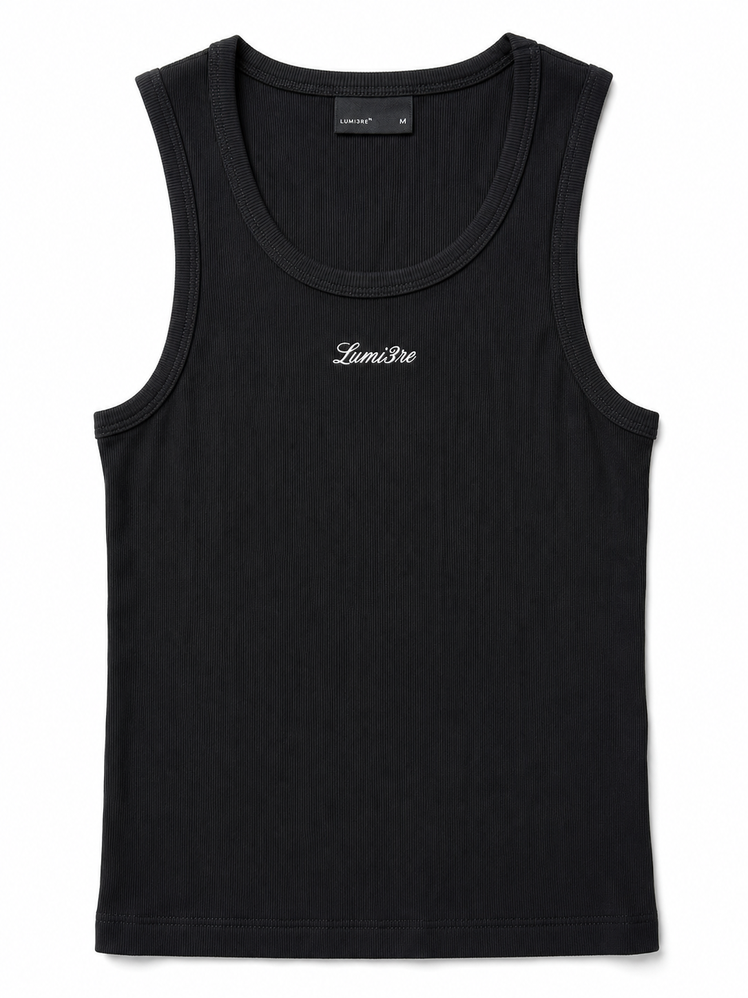 Lumi3re Embroidered Tank Top Black (w)