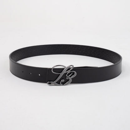 L3 Monogram Reversible Belt Black