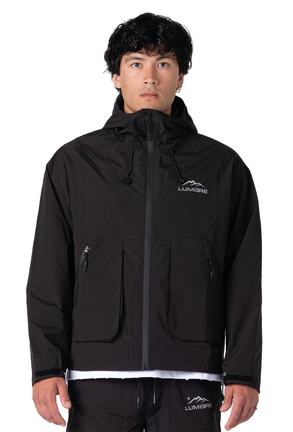 Lumi-Tex Contrast Zipper Jacket Black