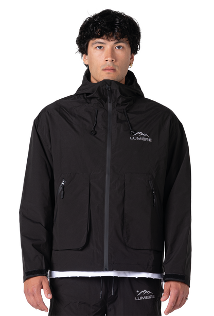 Lumi-Tex Contrast Zipper Jacket Black