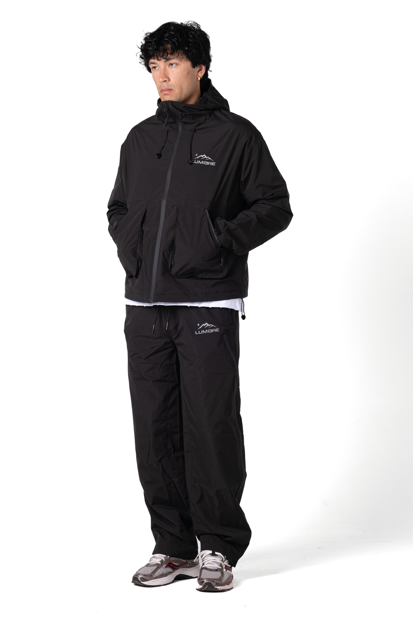 Lumi-Tex Contrast Zipper Jacket Black