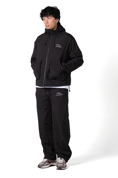 Lumi-Tex Contrast Zipper Jacket Black