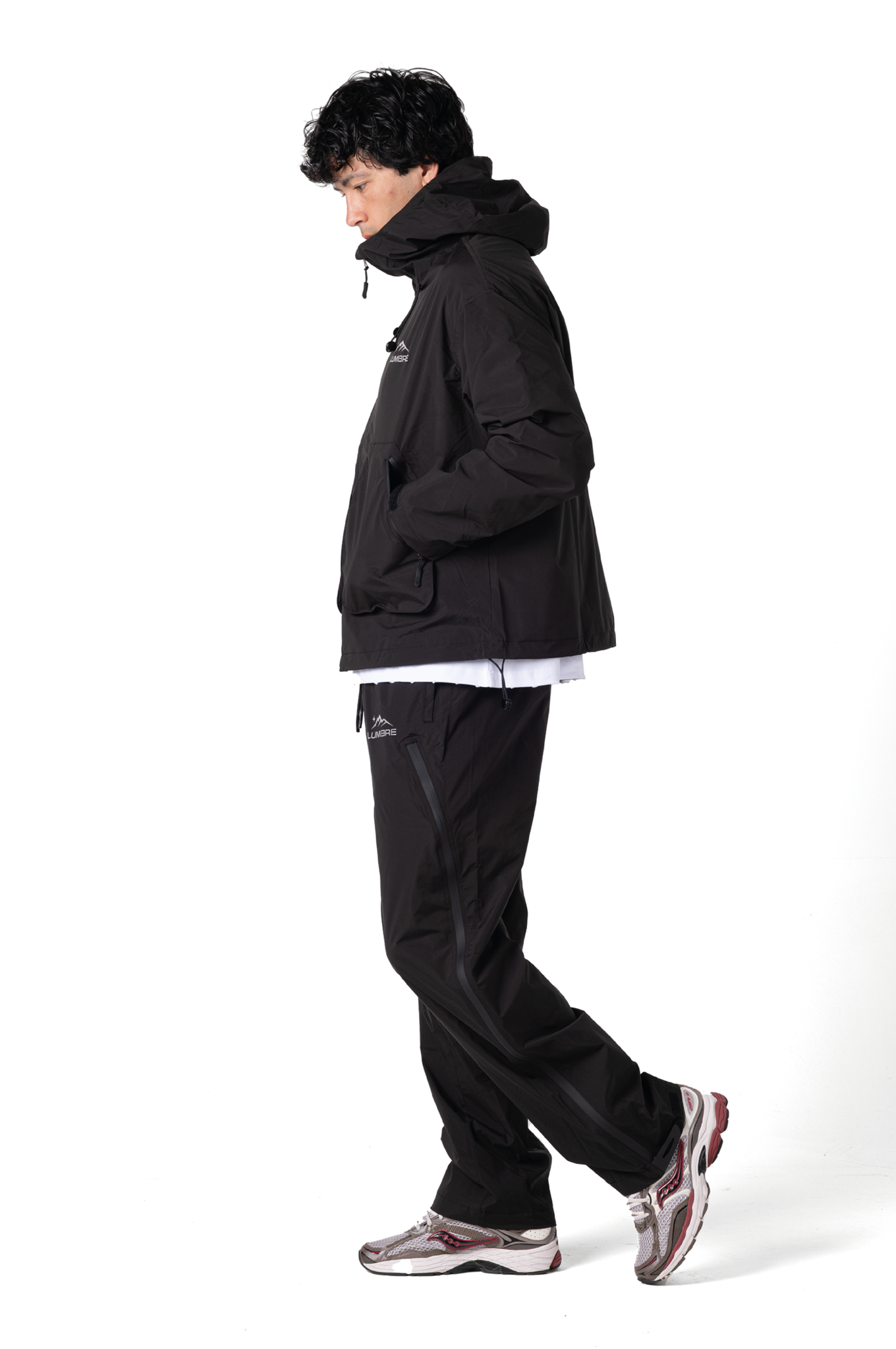 Lumi-Tex Contrast Zipper Jacket Black