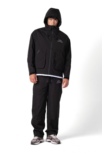 Lumi-Tex Contrast Zipper Jacket Black