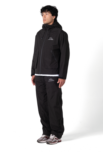 Lumi-Tex Contrast Zipper Jacket Black