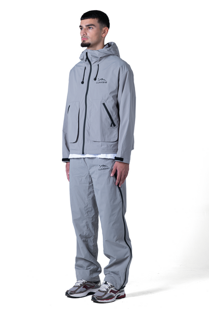 Lumi-Tex Contrast Zipper Jacket Grey