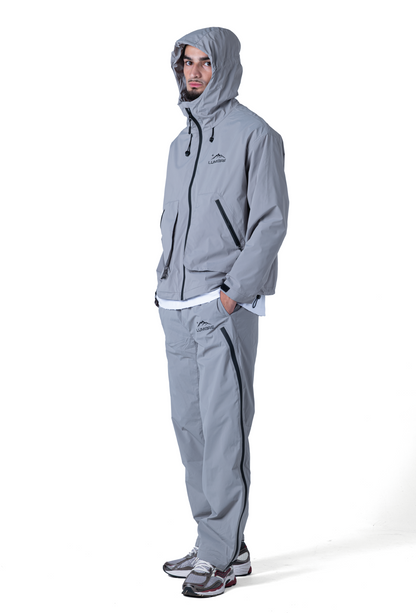 Lumi-Tex Contrast Zipper Jacket Grey