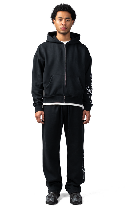 Lumi3re Toujours Black Zipper Tracksuit