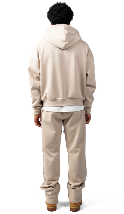 Lumi3re Toujours Brown Zipper Tracksuit