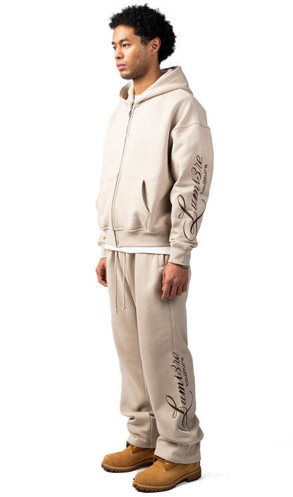 Lumi3re Toujours Brown Zipper Tracksuit