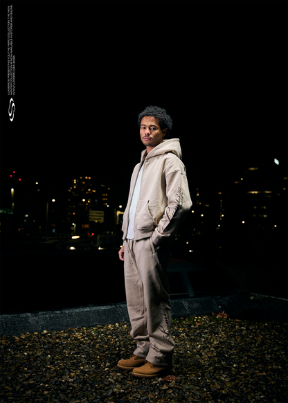Lumi3re Toujours Brown Zipper Tracksuit