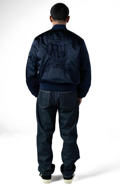 Republique Nylon Bomber Jacket Blue