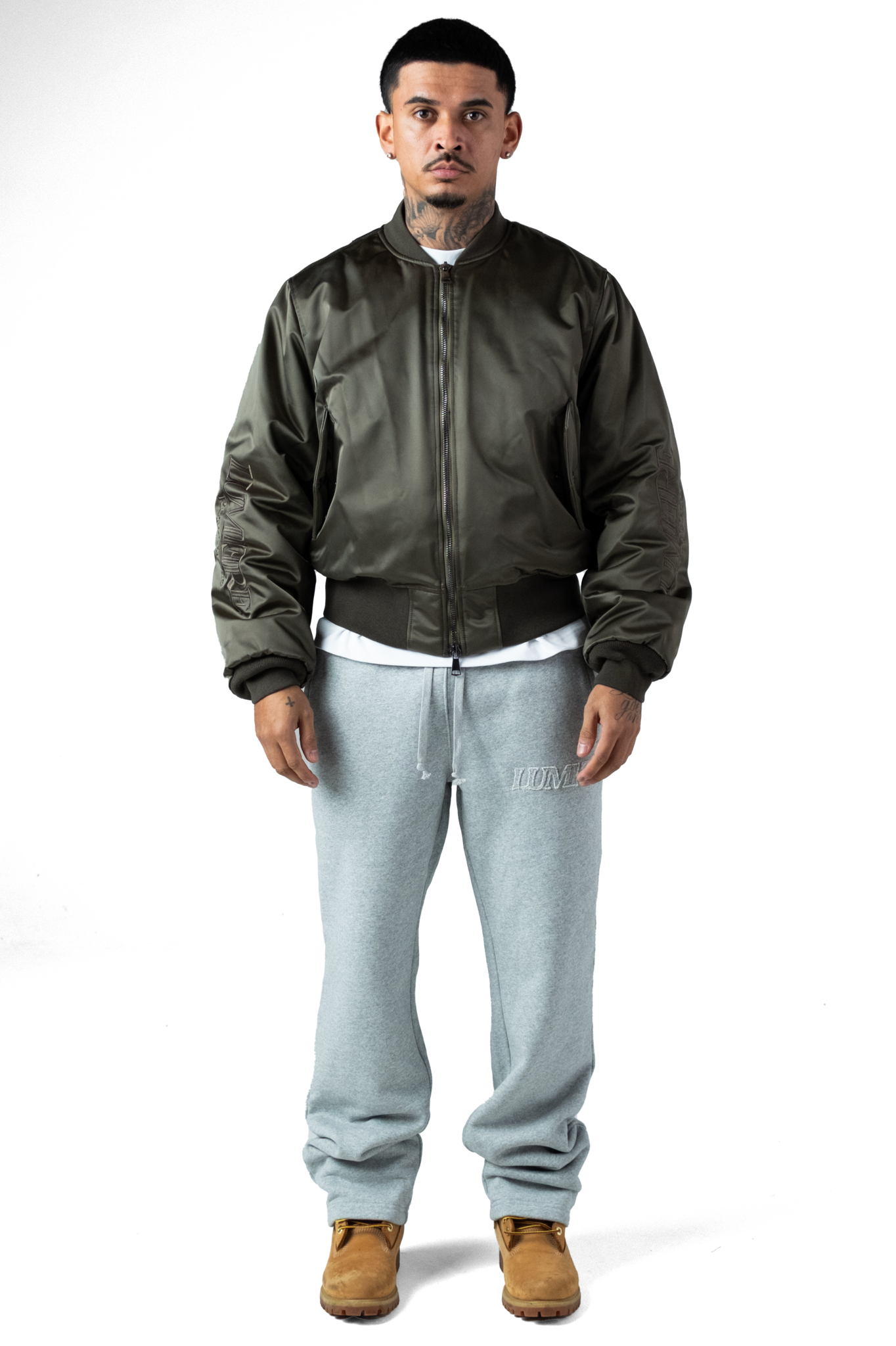 Republique Nylon Bomber Jacket Green