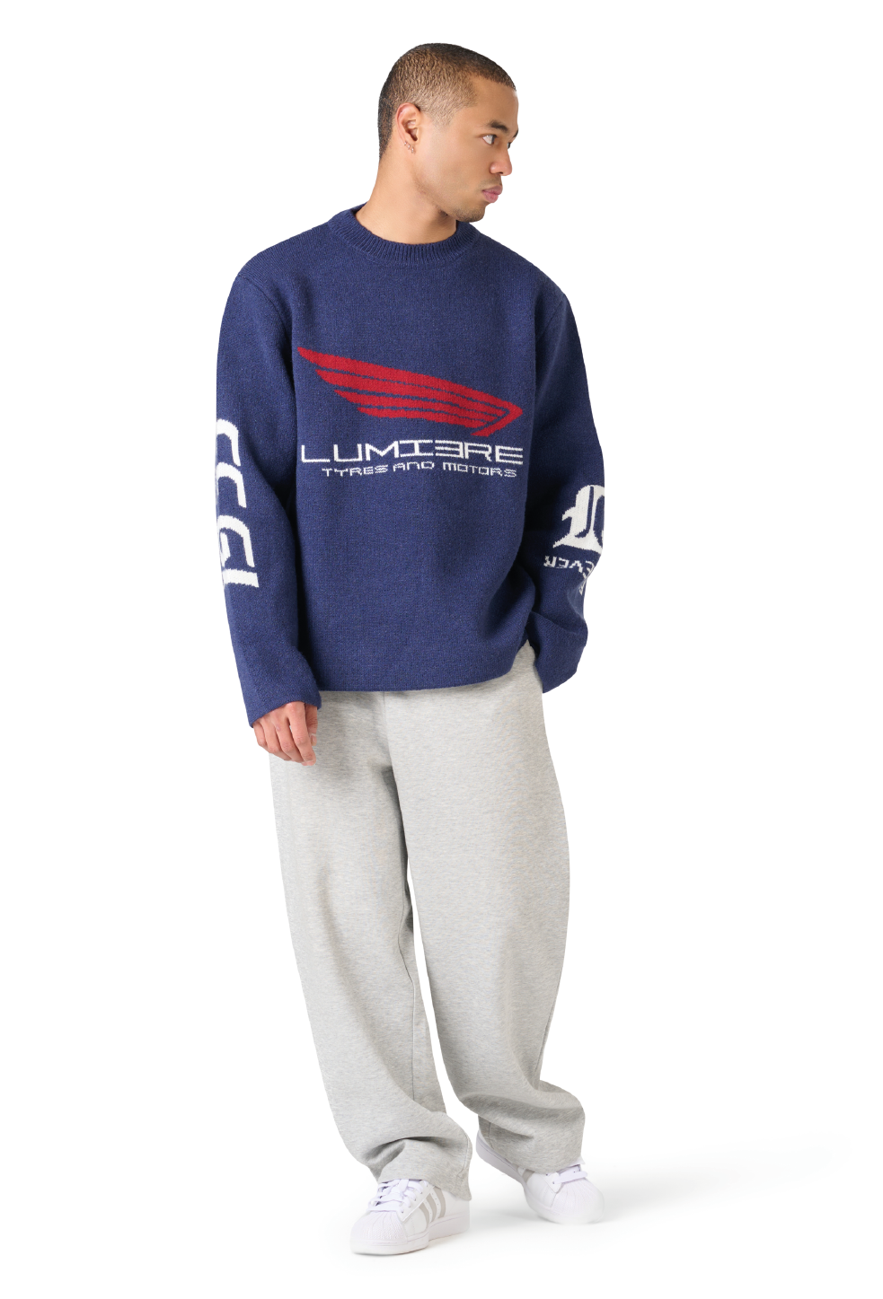 The Knitted Motors Jersey Blue