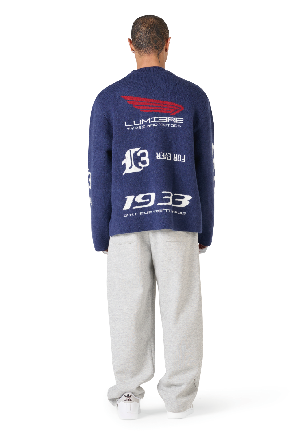 The Knitted Motors Jersey Blue
