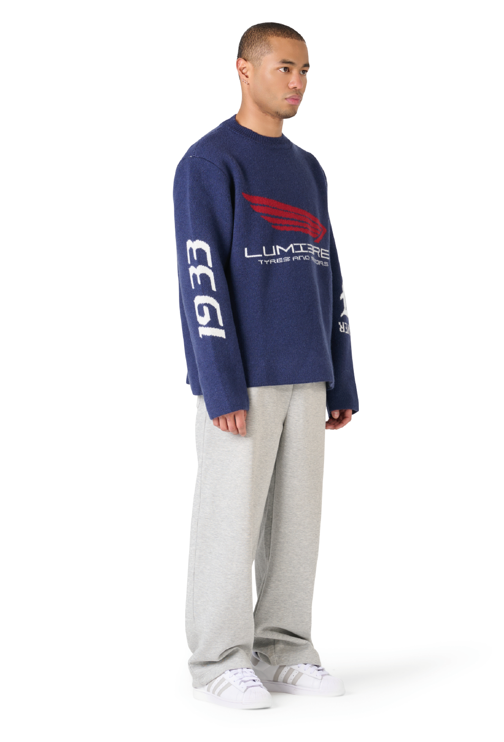 The Knitted Motors Jersey Blue