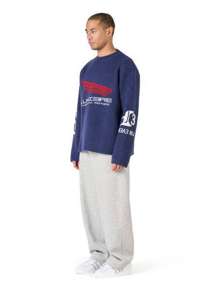 The Knitted Motors Jersey Blue
