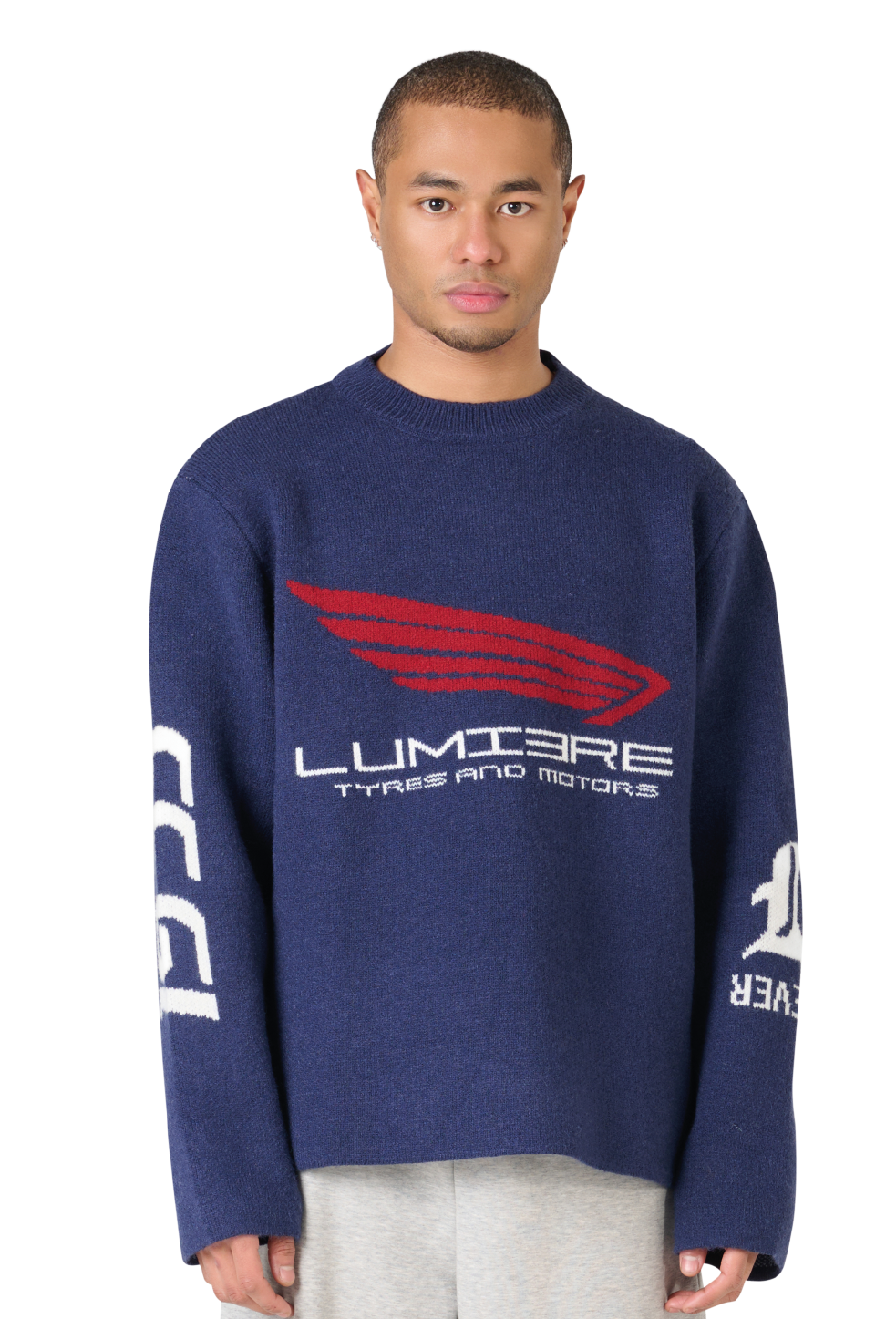 The Knitted Motors Jersey Blue