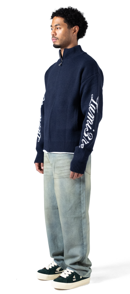 The Lumi3re Cardigan Dark Blue