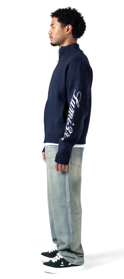 The Lumi3re Cardigan Dark Blue