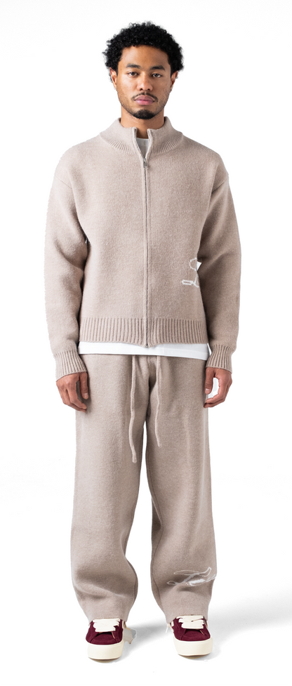 The Lumi3re Knitted Pants Beige