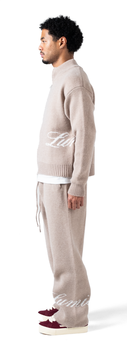 The Lumi3re Knitted Pants Beige
