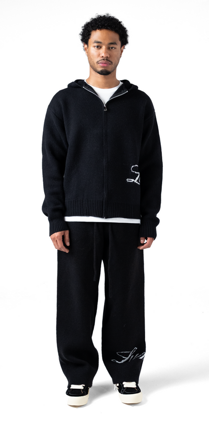 The Lumi3re Knitted Pants Black