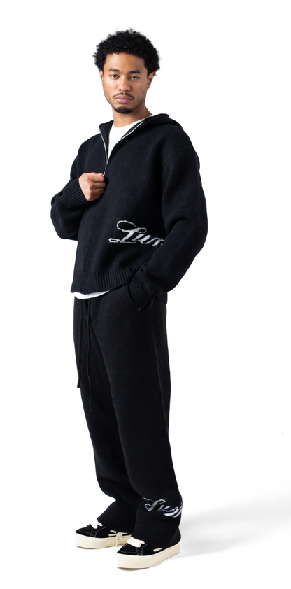 The Lumi3re Knitted Pants Black