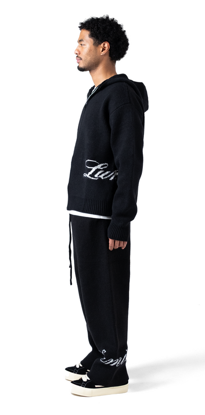 The Lumi3re Knitted Pants Black
